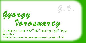 gyorgy vorosmarty business card